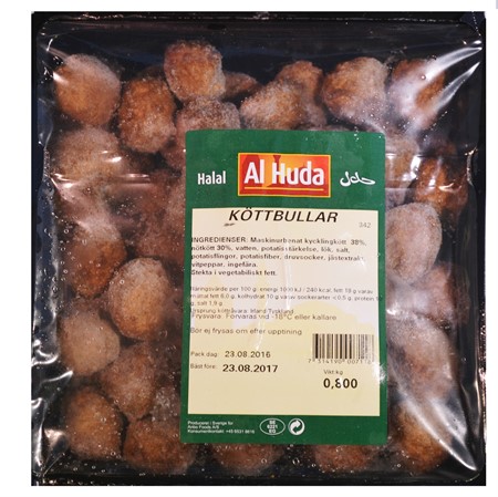 Alhuda Köttbullar 8 x 800g