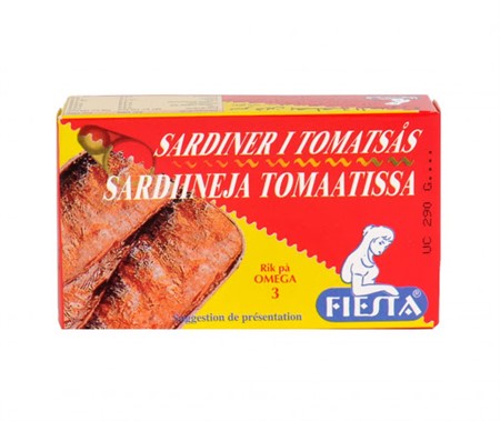 Sardiner Fiesta i tomat 100x125g