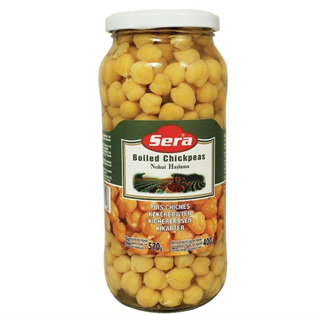 Sera Kikärter Förkokta i glasburk  (12x580ml)