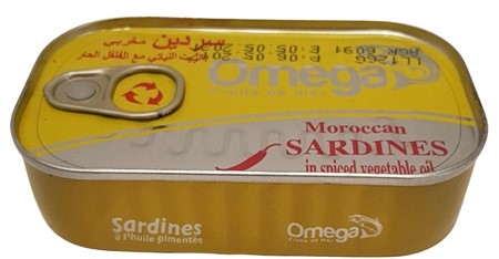 Sardiner Omega I Olja Kryddig  50  x 125g