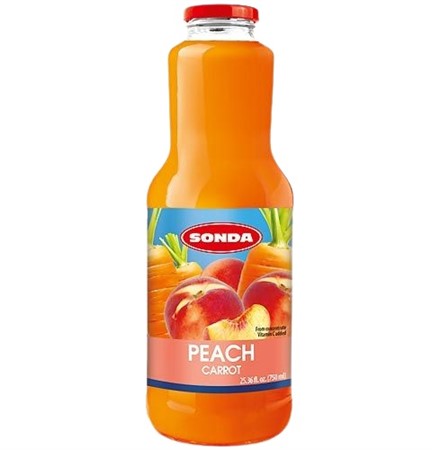 Sonda juice persika 8 x 750 ml