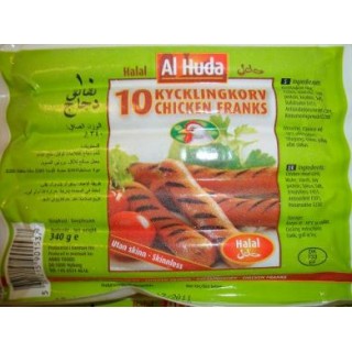 Alhuda Kycklingkorv 32 x 340g