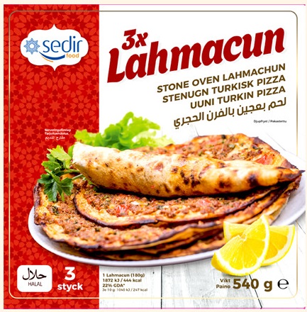Sedir Pizza Lahamacun 3-p 10 x 540 g