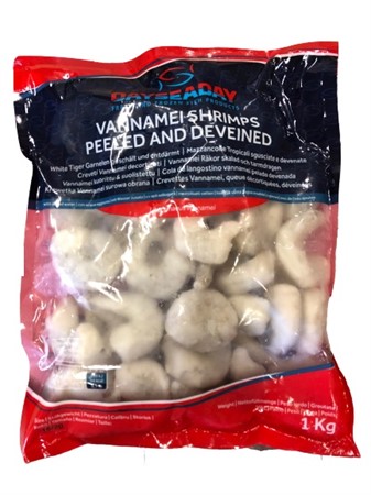 Räkor Vannamei White P&D 16/20 10 x 1 kg