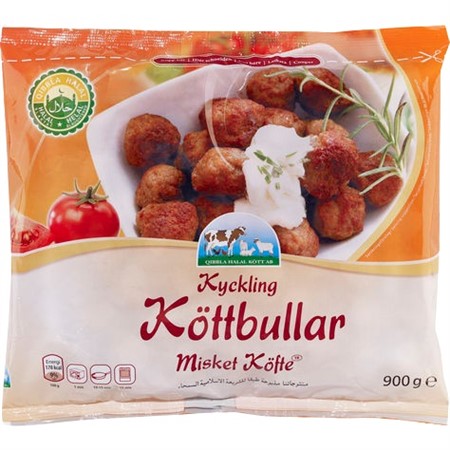 Qibbla Kyckling köttbullar 12 x 900 g
