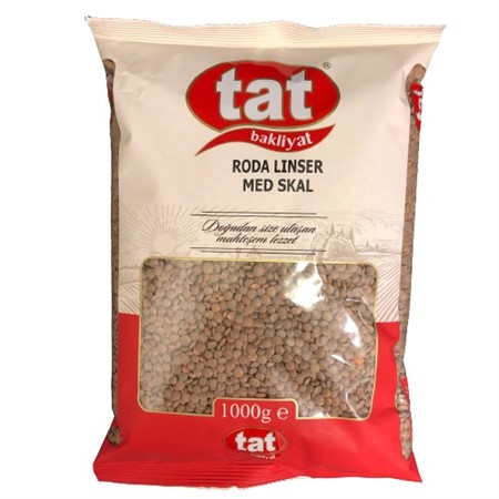 Tat Röda linser med Skal 15 x 1 kg
