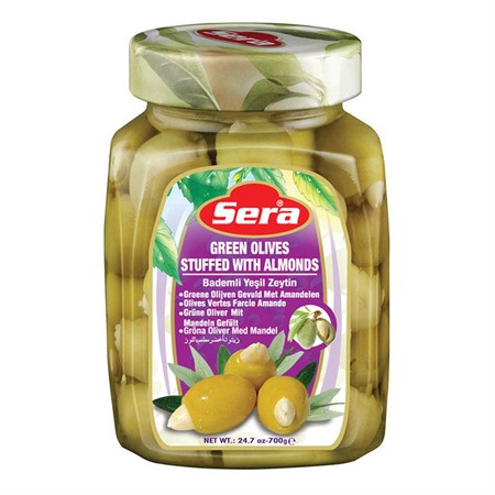 Sera Gröna oliver m Mandel  12x720ml