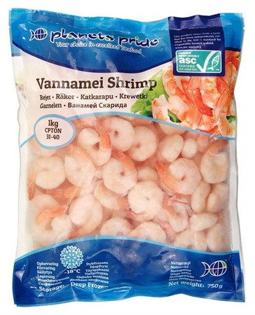 Räkor Vannamei 31/40 12 x 800 g