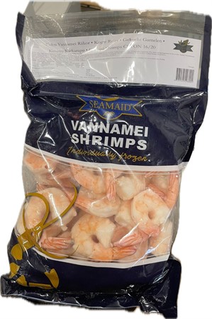 Räkor Vannamei kokt 16/20 12 x 800 gr