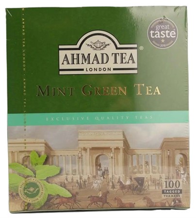 Ahmad Te Mint Grön Te påse 12 x 200g