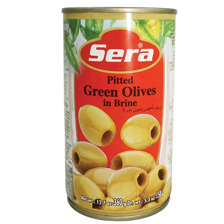 Sera Gröna Oliver kärnfria i burk 24x385ml