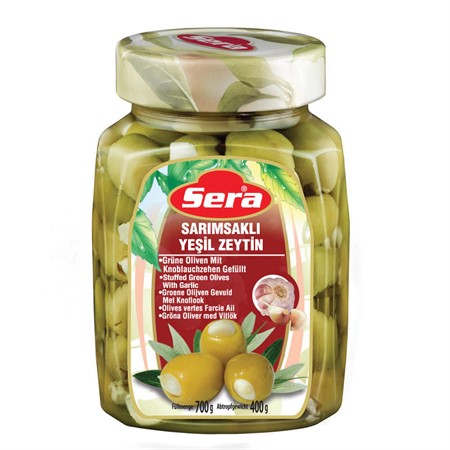 Sera Gröna Oliver med Vitlök (12x720ml)