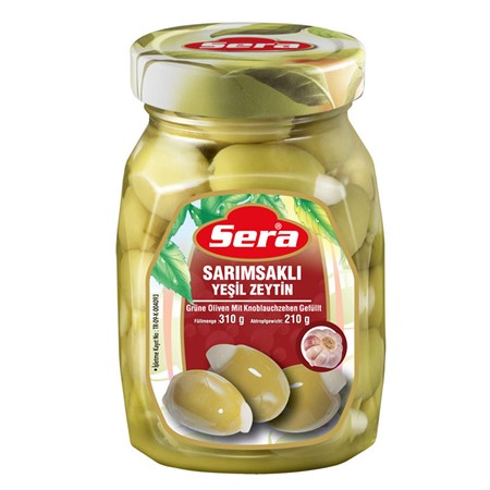 Sera Gröna Oliver med Vitlök (12x350ml)